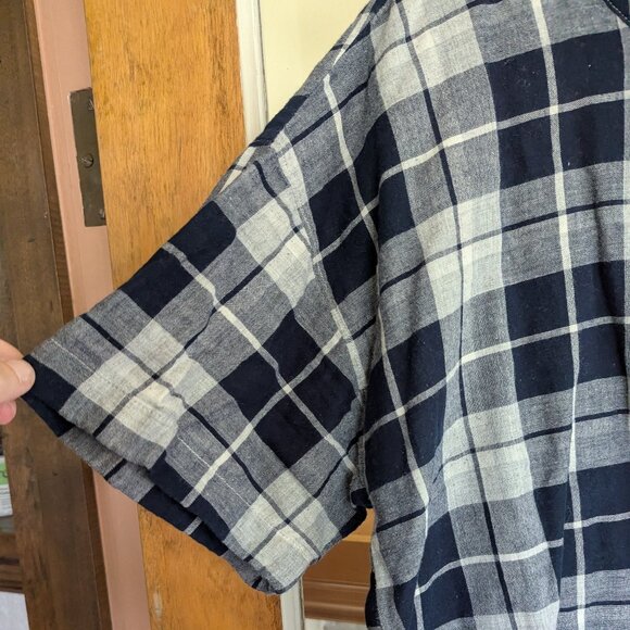 Madewell Plaid Short Sleeved Boxy Shirt Size Large - Picture 8 of 13